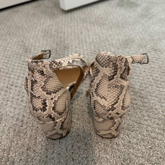 Steve Madden Snake Print Block Heels - Picture 3 of 5
